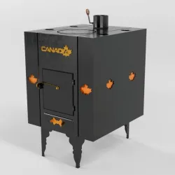 Піч дров'яна «Canada» з теплоакумулятором і захисним кожухом LUX - Robinzon.ua