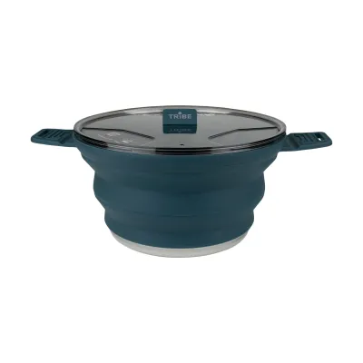 Каструля Tribe Collapsible Pot 2,5 л силіконова T-FF-0025, ocean - Robinzon.ua