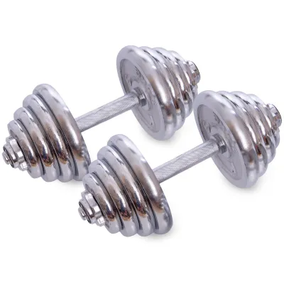 Гантели разборные хромированные 2 по 15 кг SP-Sport-80002-30 - Robinzon.ua