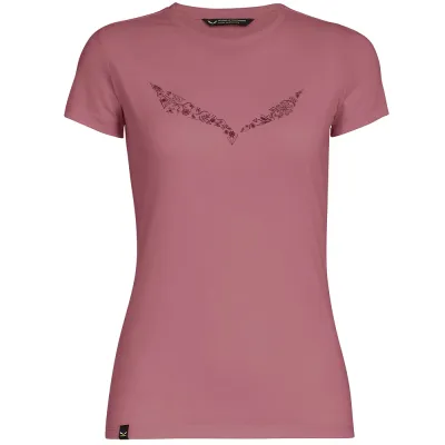 Женская футболка Salewa Solid DRI-REL W S/S Tee, Pink, 38/32 (27019 6579) - Robinzon.ua