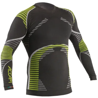 Термофутболка з довгим рукавом чоловіча Accapi HealthPower, Black/Lime, M/L (ACC NA401.909-ML) - Robinzon.ua
