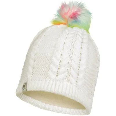 Шапка детская (8-12) Buff Knitted & Full Fleece Hat Nina, White (BU 123544.000.10.00) - Robinzon.ua
