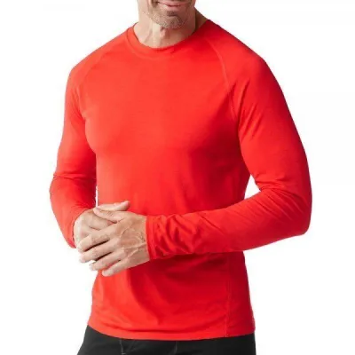 Термофутболка мужская Smartwool Merino 150 Baselayer Long Sleeve Fire Red, р.L (SW 14042.673-L) - Robinzon.ua