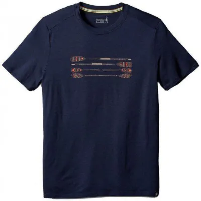 Футболка чоловіча Smartwool Merino 150 Paddles and Oars Tee Deep Navy, р. s (SW 16047.092-S) - Robinzon.ua