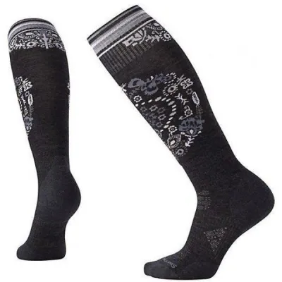 Шкарпетки жіночі Smartwool PhD Ski Light Elite Pattern Charcoal, р. S (SW 01369.003-S) - Robinzon.ua