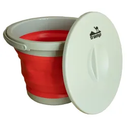 Відро TRAMP складане силіконове з кришкою 5л терракотове TRC-127 - Robinzon.ua