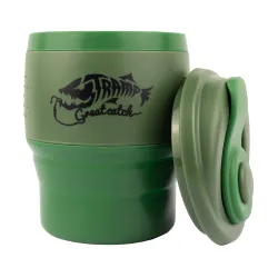 Кружка складана TRAMP силіконова з кришкою 350мл UTRC-082-olive - Robinzon.ua