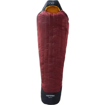 Спальний мішок Nordisk Oscar Mummy Large (-5/-10°C), 190 см - Left Zip, rio red/mustard yellow/black (110454) - Robinzon.ua