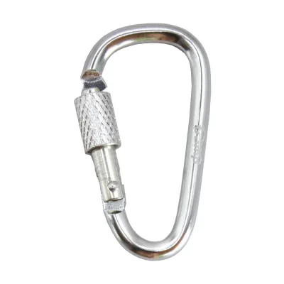 Карабін Tramp алюмінієвий, 5 см, з муфтою, сріблястий UTRA-299-silver - Robinzon.ua