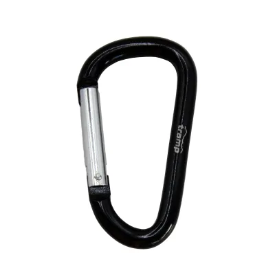 Карабин Tramp алюминиевый, размер 7 см, без муфты, черный UTRA-301-black - Robinzon.ua