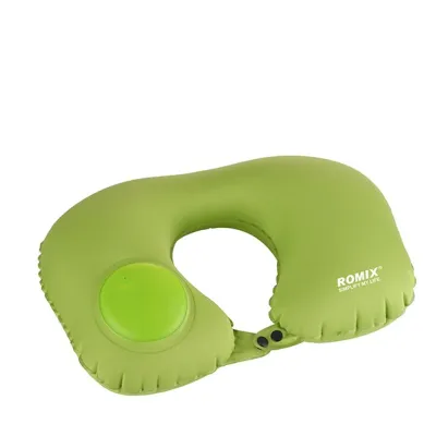 Надувна подушка ROMIX із вбудованою помпою Зелена (RH34GN) - Robinzon.ua