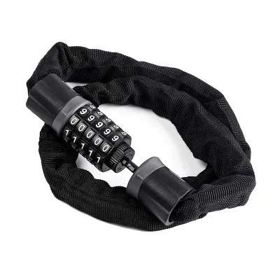 Замок велосипедний кодовий захист від угону West Biking 0705037 0.77 м Чорний - Robinzon.ua