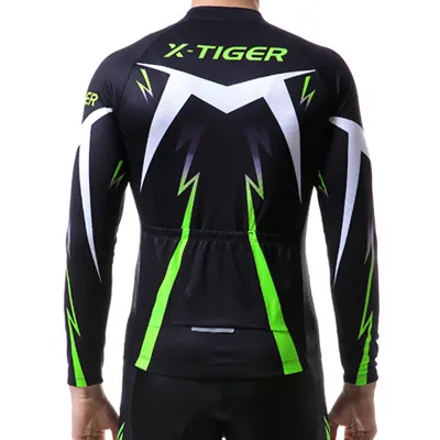 Костюм вело X-Tiger XM-CT-013 кофта з довгим рукавом + штани Green S - Robinzon.ua