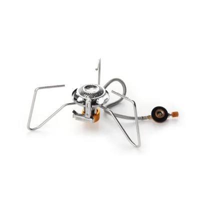 Портативний газовий пальник СИЛА - Кемпінг для кемпінгу Павук зі шлангом та п'єзопідпалом 70*70*150 мм - Robinzon.ua