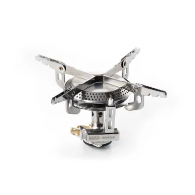 Портативний газовий пальник СИЛА - Кемпінг для кемпінгу Конфорка складна з п'єзопідпалом 75*75*75мм - Robinzon.ua