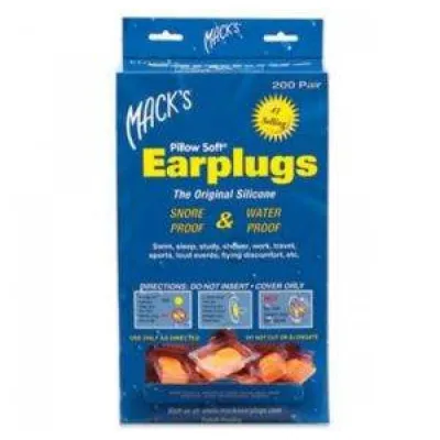 Беруші MACK`S Pillow Soft силіконові помаранчеві для дорослих 200 пар - Robinzon.ua