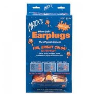 Беруші MACK`S Pillow Soft силіконові помаранчеві для дітей 200 пар - Robinzon.ua