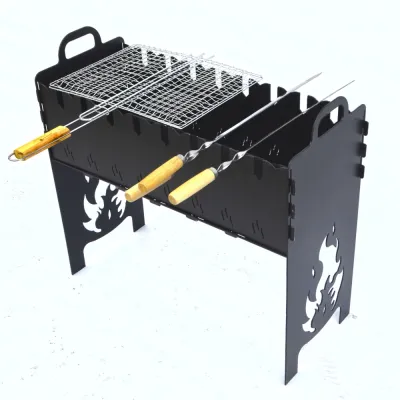 Разборной мангал Огонек Троян (3мм) ЧПУ04 66*30*70 см - Robinzon.ua