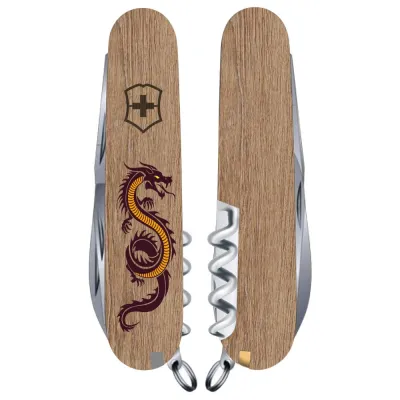 Складной нож Victorinox SPARTAN ZODIAC 3D Деревянный дракон 1.3603.7.Z3310h - Robinzon.ua