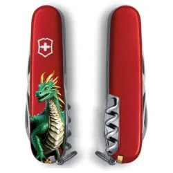 Розкладний ніж Victorinox SPARTAN ZODIAC зелений дракон 1.3603.Z3340u - Robinzon.ua