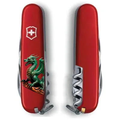 Складной нож Victorinox SPARTAN ZODIAC Зеленый дракон на дереве - Robinzon.ua