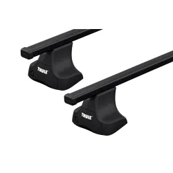 Багажник на гладкую крышу Thule Squarebar Evo Rapid для Audi A4/S4/RS4 (mkII-mkIII)(B6;B7)(седан) 2001-2008; Seat Exeo (mkI)(седан) 2009-2014 (TH 7122-754-1212) - Robinzon.ua