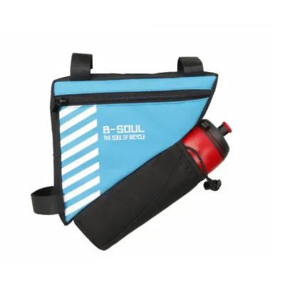 Сумка на раму треуголка B-Soul с флягодержателем Черно-красная - Robinzon.ua