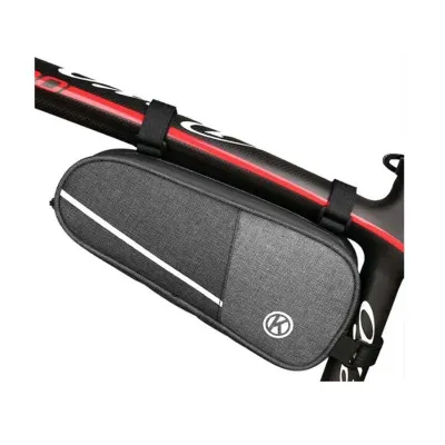 Велосипедная сумка под раму со светоотражающей полоской B-Soul Черно-серый - Robinzon.ua