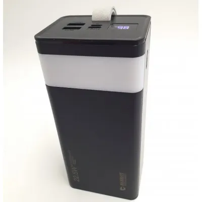 Повербанк turbo с LED фонариком Maxmate с быстрой зарядкой 30000mAh USB/MicroUSB/Type-C MMP30KP 22.5W черный - Robinzon.ua