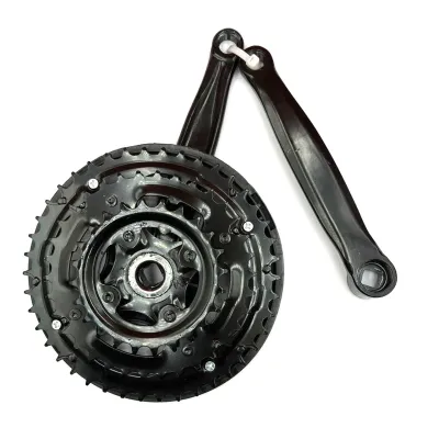 Шатуни сталеві під квадрат для велосипеда Feel Fit 42/32/22 YP-007 Чорний - Robinzon.ua