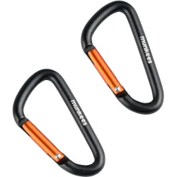 Munkees 3205 карабины D 5 mm x 50 mm 2-Pack black - Robinzon.ua