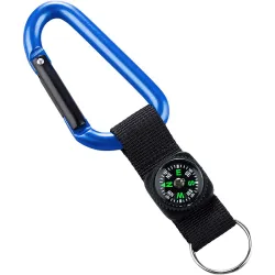 Munkees 3228 карабин 8 mm with strap, compass, keyring dark blue Munkees 3228 карабин 8 mm with strap, compass, keyring dark blue - Robinzon.ua