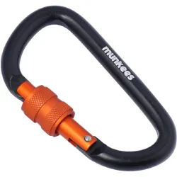 Munkees 3248 карабін D with Screw Lock 8 mm x 80 mm black Munkees 3248 карабін D with Screw Lock 8 mm x 80 mm black - Robinzon.ua