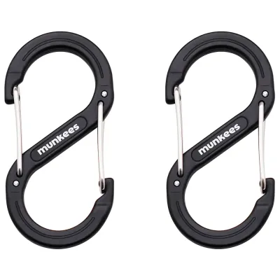 Munkees 3276 карабіни Forged S 6 mm x 60 mm 2-Pack black - Robinzon.ua