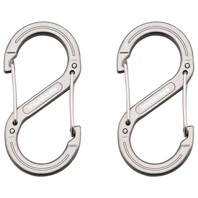 Munkees 3276 карабіни Forged S 6 mm x 60 mm 2-Pack grey - Robinzon.ua