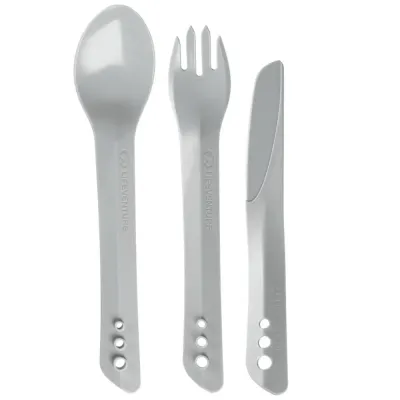 Lifeventure виделка, ложка, ніж Ellipse Cutlery light grey - Robinzon.ua