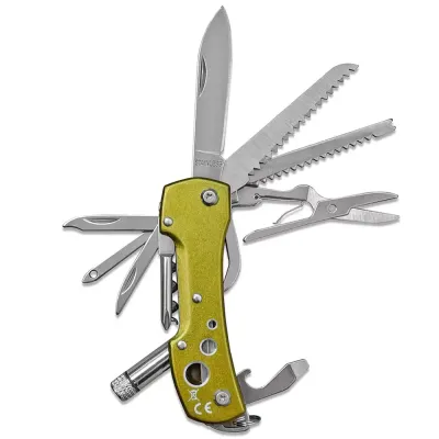 Munkees 2581 брелок-мультиінструмент Pocket Knife Led green - Robinzon.ua