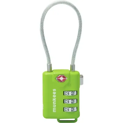 Munkees 3609 брелок-замок TSA Cable Combi Lock lime - Robinzon.ua