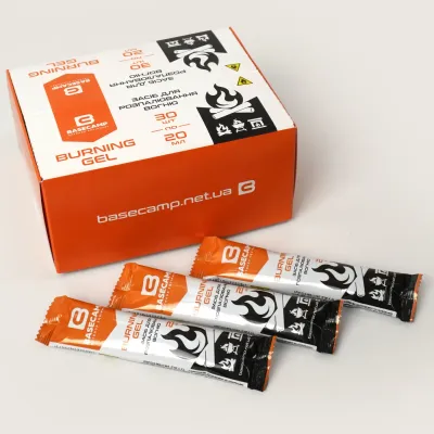Гель для розпалювання BaseCamp Burning Gel, 30 стіків по 20 мл (BCP 50600) - Robinzon.ua