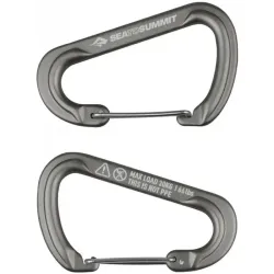 Набір карабінів Accessory Carabiner Large Titanium 2pcs від Sea To Summit, Titanium (STS ATD0140-00122101) - Robinzon.ua