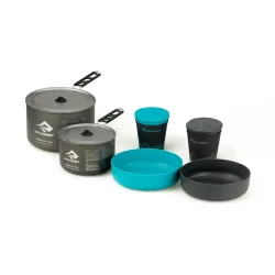 Набір посуду Alpha Cookset 2.2 від Sea To Summit, Pacific Blue/Grey (STS AKI5004-03122104) - Robinzon.ua