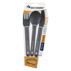 Набор столовых приборов Alpha Light Cutlery Set Grey от Sea to Summit (STS ACUTALSET3) - Robinzon.ua