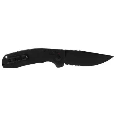 Розкладний ніж SOG SOG-TAC AU, Black, Partially Serrated (SOG 15-38-02-57) - Robinzon.ua