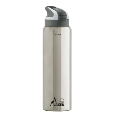 Термопляшка LAKEN Summit Thermo Bottle 1L Сталевий - Robinzon.ua