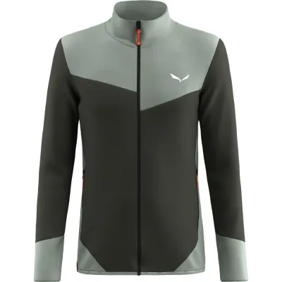 Флисовая кофта Salewa Puez Waffle HYB PL Mns 50/L оливковый/серый - Robinzon.ua