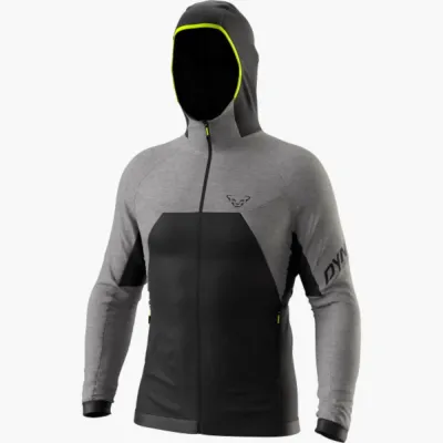 Флісова кофта Dynafit Tour Wool Thermal Hoody Mns L сірий/чорний - Robinzon.ua