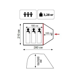 Палатка Tramp Lite Fly 3 однослойный UTLT-003-olive New - Robinzon.ua