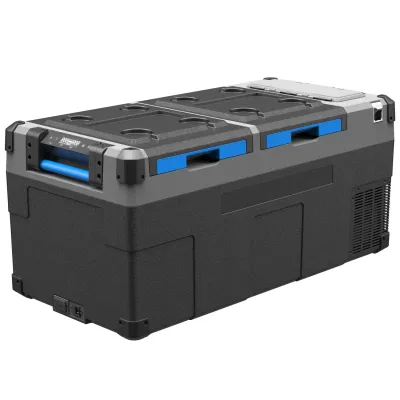 Компрессорный автохолодильник Alpicool E75. Двухкамерный. До -20 ℃. Питание - 12, 24, 220 вольт - Robinzon.ua