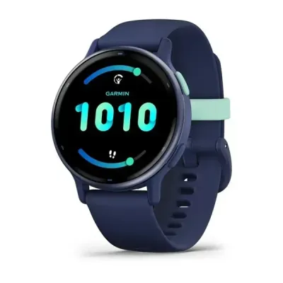 Смарт-годинник Garmin Vivoactive 5 – темно-синій алюмінієвий безель, темно-синій корпус із силіконовим ремінцем - Robinzon.ua