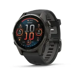 Смарт-годинник Garmin Fenix 8 – 43 мм, AMOLED Sapphire, титан з DLC-покриттям Carbon Gray та силіконовим ремінцем чорного/сірого кольору Смарт-годинник Garmin Fenix 8 – 43 мм, AMOLED Sapphire, титан з DLC-покриттям Carbon Gray та силіконовим ремінцем чорного/сірого кольору - Robinzon.ua
